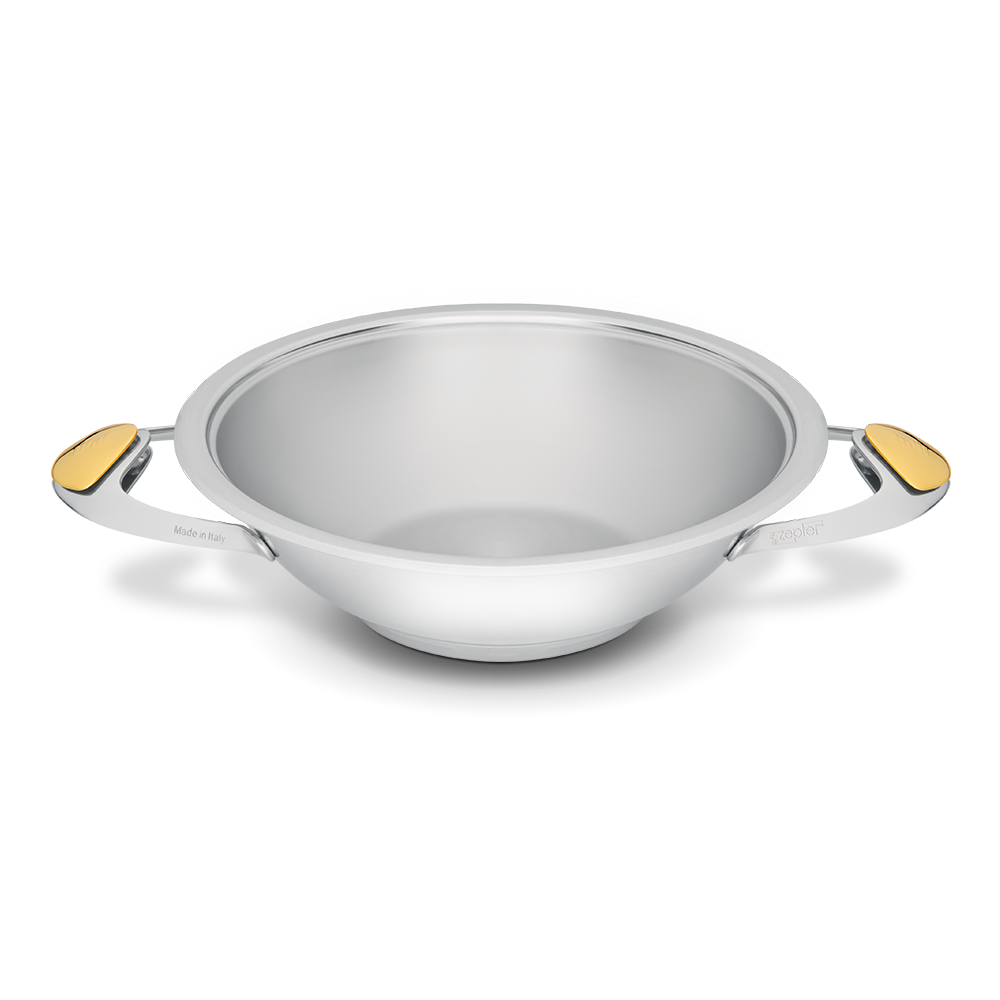 Naczynie WOK 24 cm - ZEPTER, z pokrywką, 2.4 l, 2 uchwyty, Z-W2424-SC