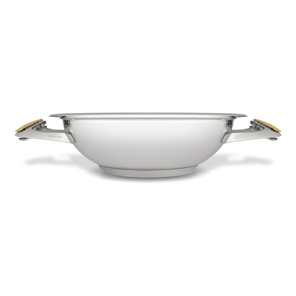 Naczynie WOK 24 cm - ZEPTER, z pokrywką, 2.4 l, 2 uchwyty, Z-W2424-SC
