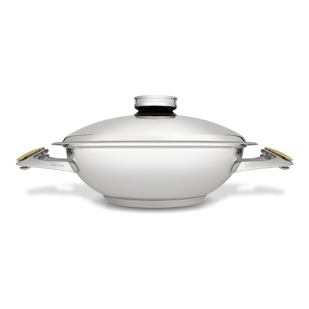 Naczynie WOK 24 cm - ZEPTER, z pokrywką, 2.4 l, 2 uchwyty, Z-W2424-SC